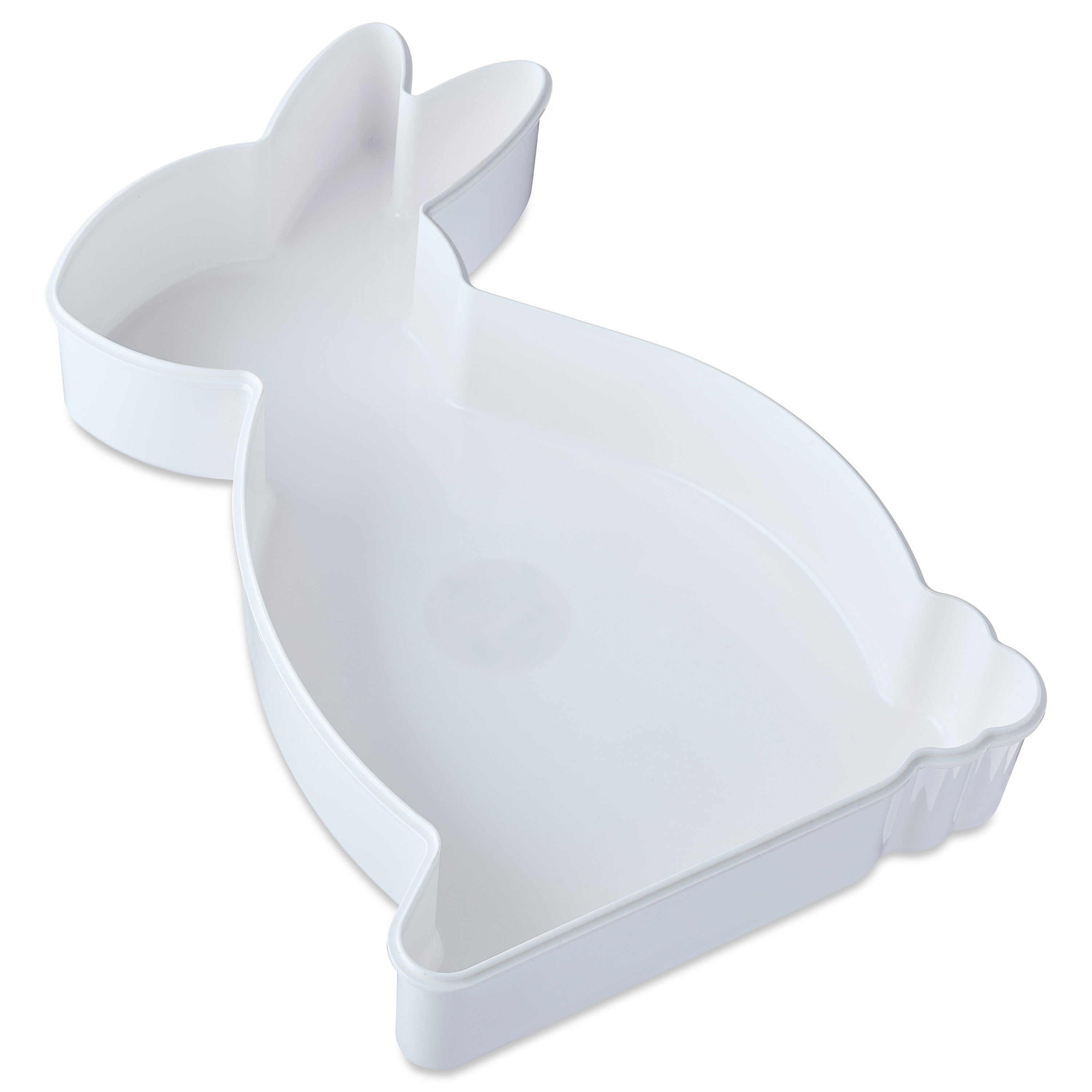 Bunny-Shaped Plastic Container, White, 17", Easter by Way To Celebrate