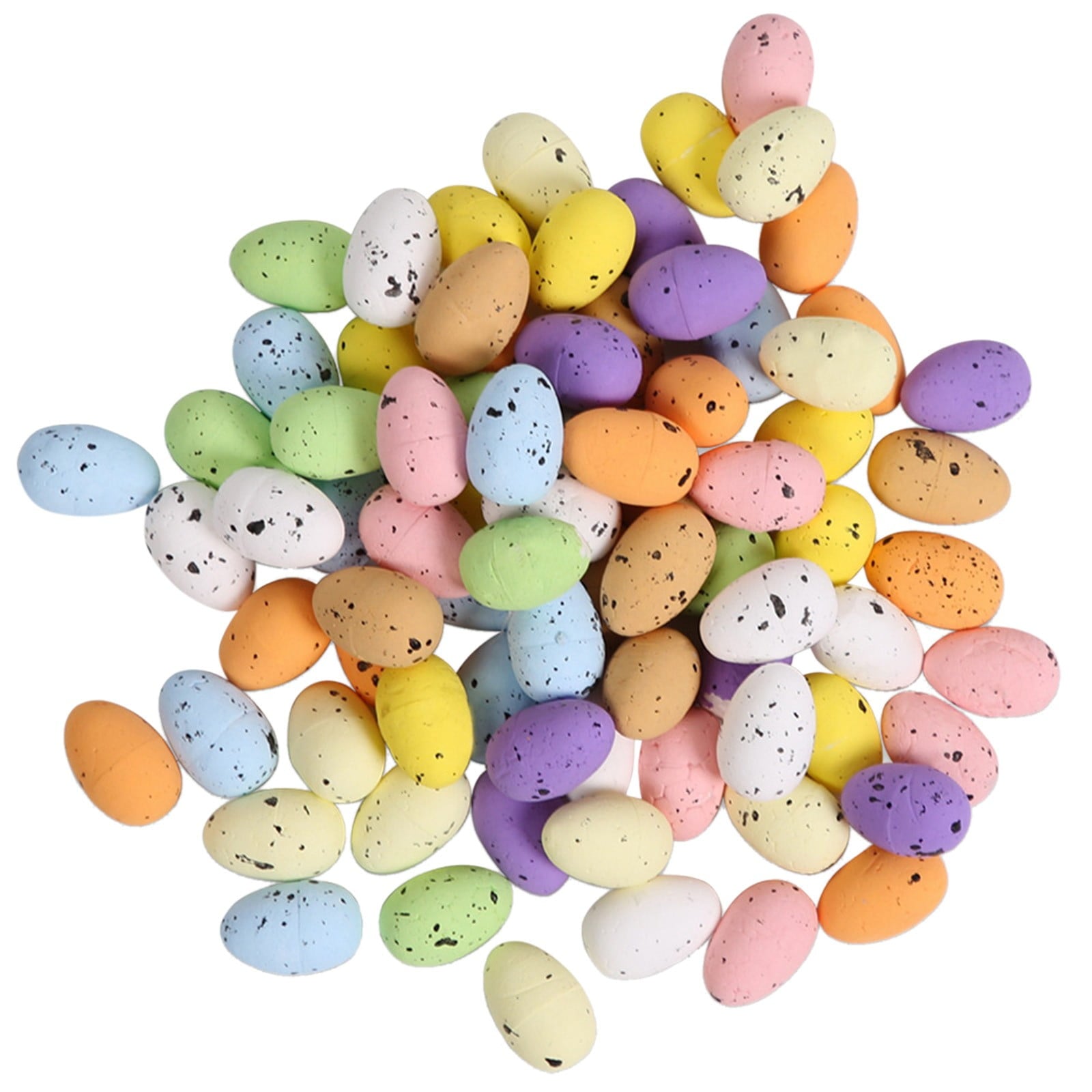 100 Pcs Foam Easter Egg Decoration DIY Eggs 1.8 X 1.2cm Artificial Foam Bird Eggs Garden Bird Nest Decor Easter Party Decorations Home Decor