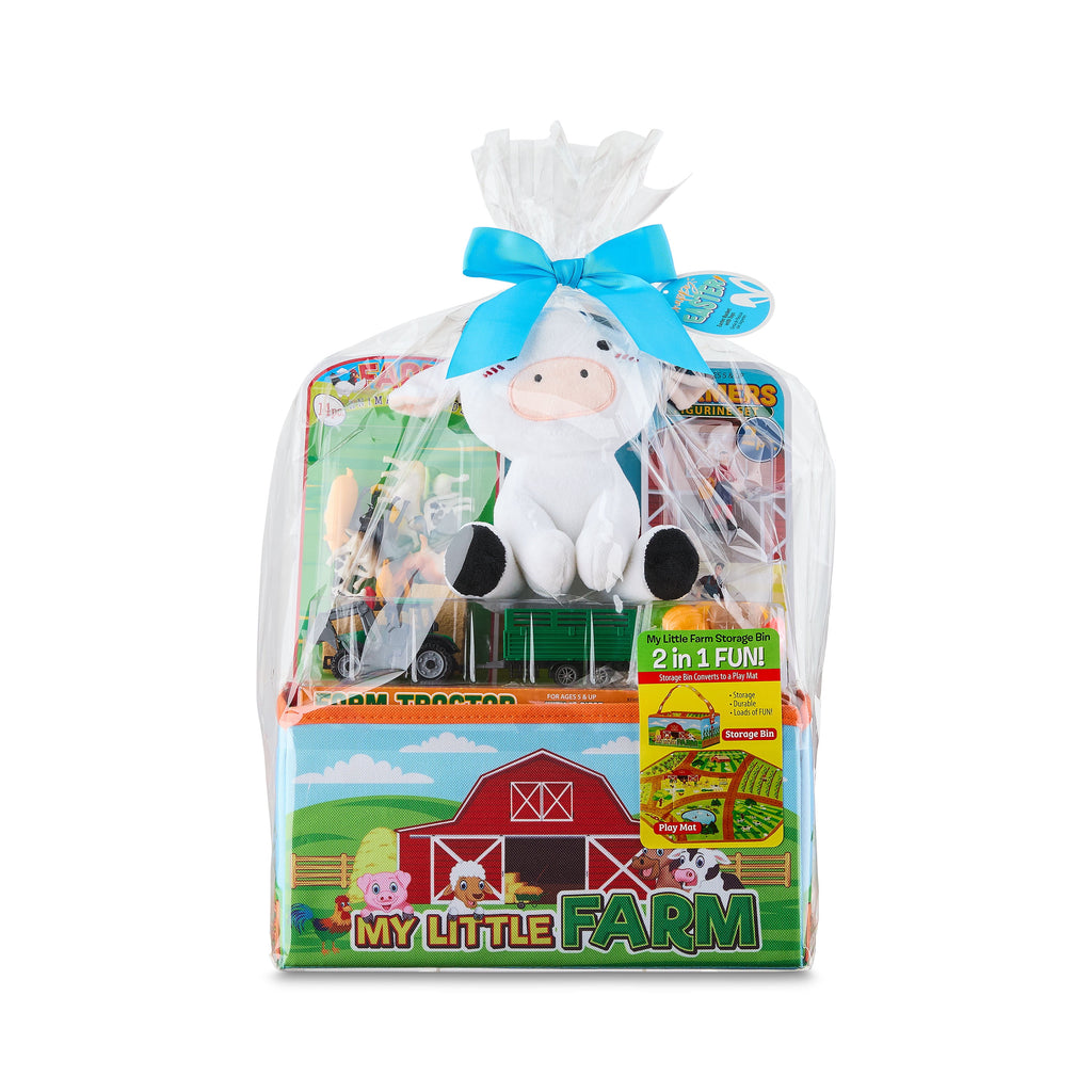 Prefilled 2-in-1 My Little Farm Playmat Bin Easter Basket Gift Set, by Wondertreats