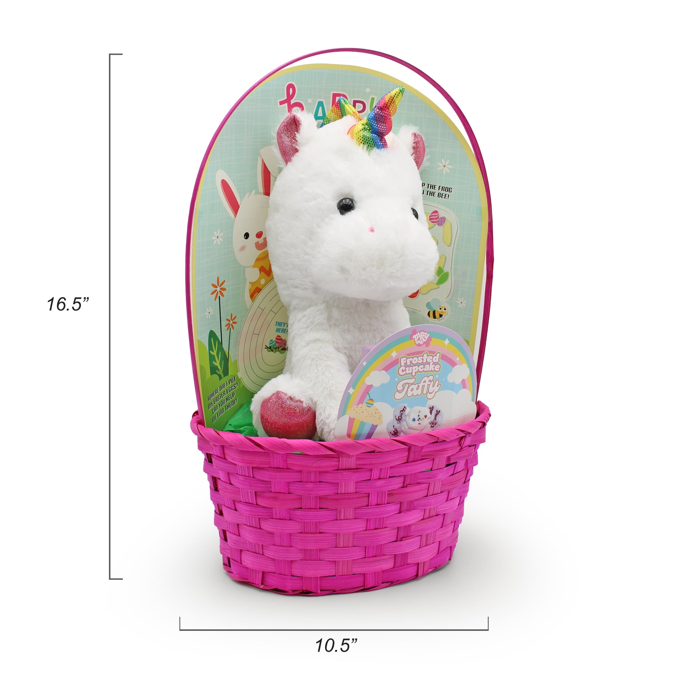 Unicorn Plush Prefilled Easter Basket, by Megatoys