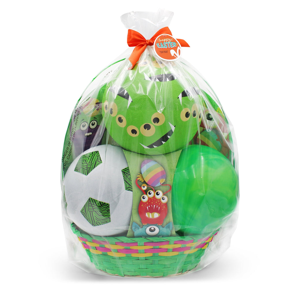 3 Ball Monster Ball Prefilled Easter Basket, by Megatoys