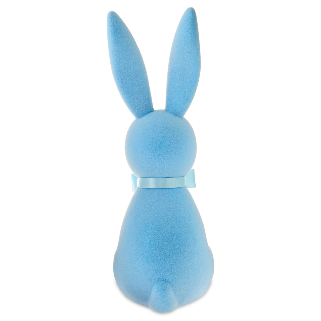 Flocked Bunny Tabletop Decoration, Blue, 27", Easter by Way To Celebrate