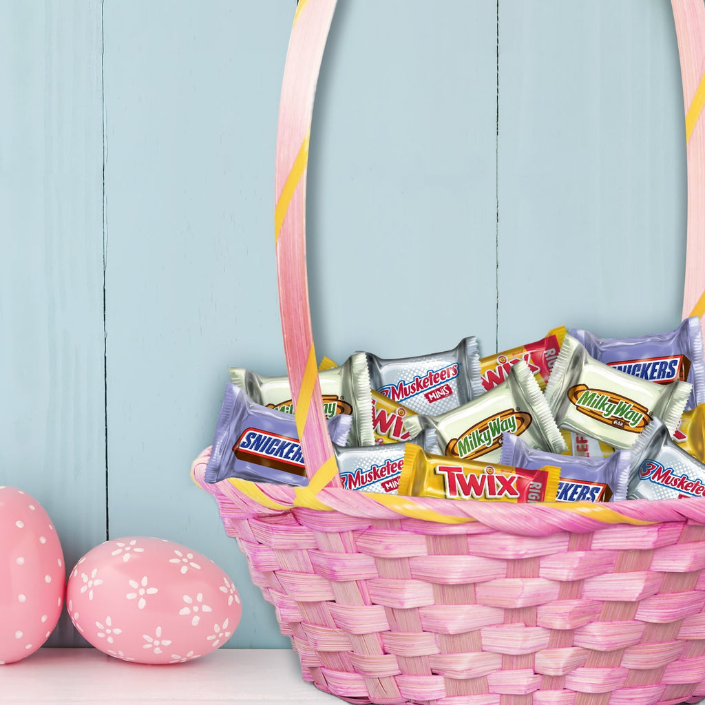 Mars Mixed Snickers, Twix & More Mini Milk Chocolate Bars Easter Basket Stuffers - 30 Bulk Bag