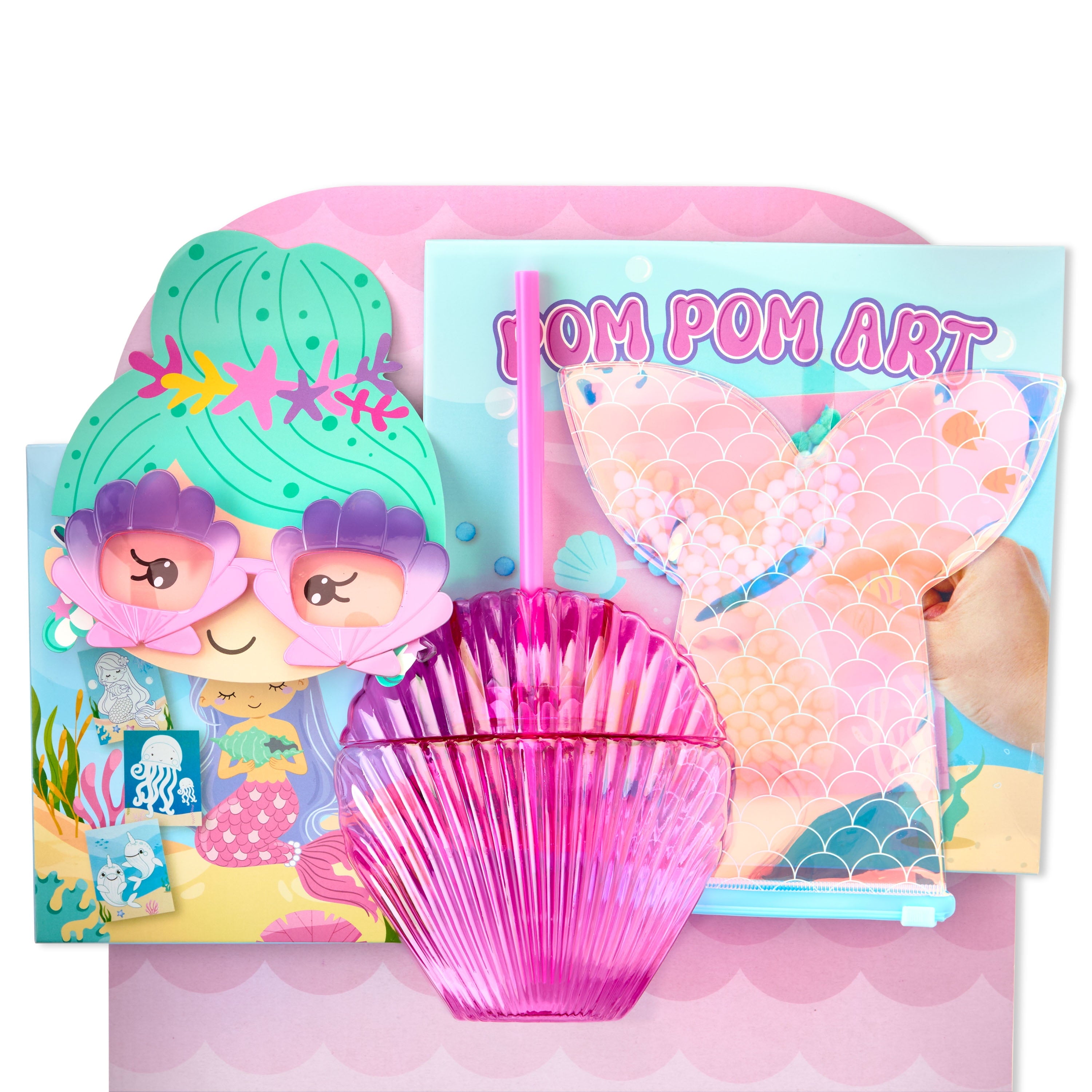 Easter Pre-Filled Multicolor Mermaid Art Easter Basket, Brand By Vendor Labeling