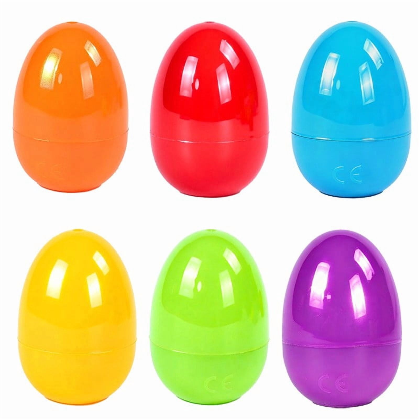 EWASWON 12 Pack Easter Surprise Eggs with Toys Inside - Colorful Plastic Blind Bag Eggs for Easter Egg Hunt, Basket Stuffers & Party Favors Ki-ds Age 3+