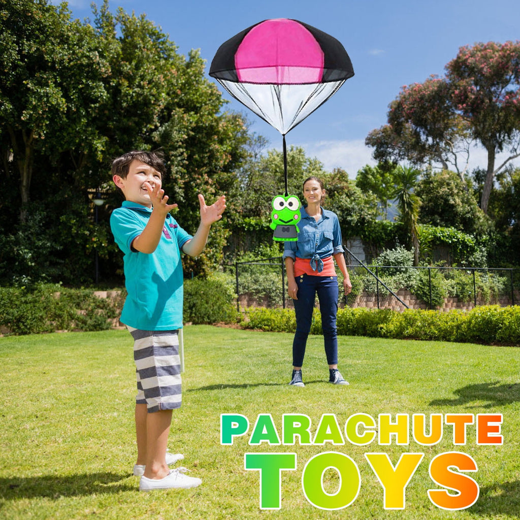 Werulen Easter ParachuteToys, 6 Pack Plastic Easter Eggs ThrowingToy, Easter Basket Stuffers Fillers ForKidsBoysGirls, Easter Gifts Party Favors Carnival Prizes Classroom Rewards