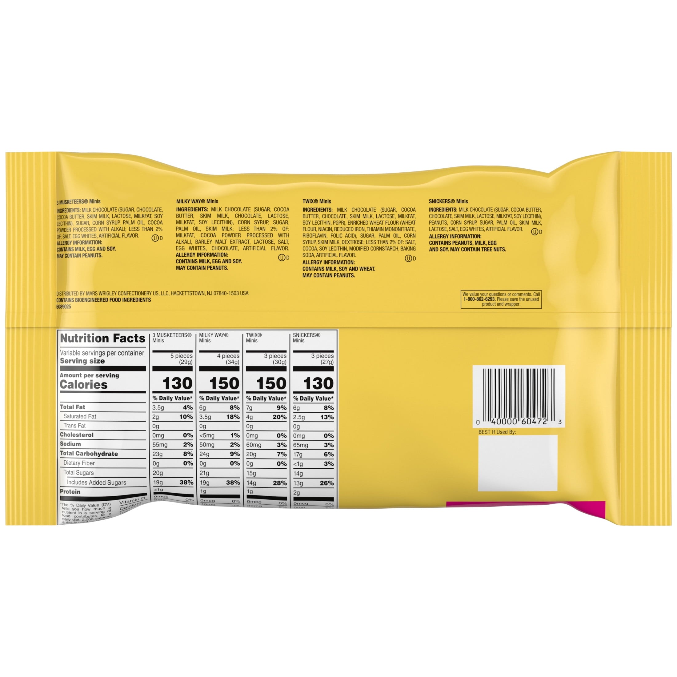 Mars Mixed Snickers, Twix & More Mini Milk Chocolate Bars Easter Basket Stuffers - 30 Bulk Bag