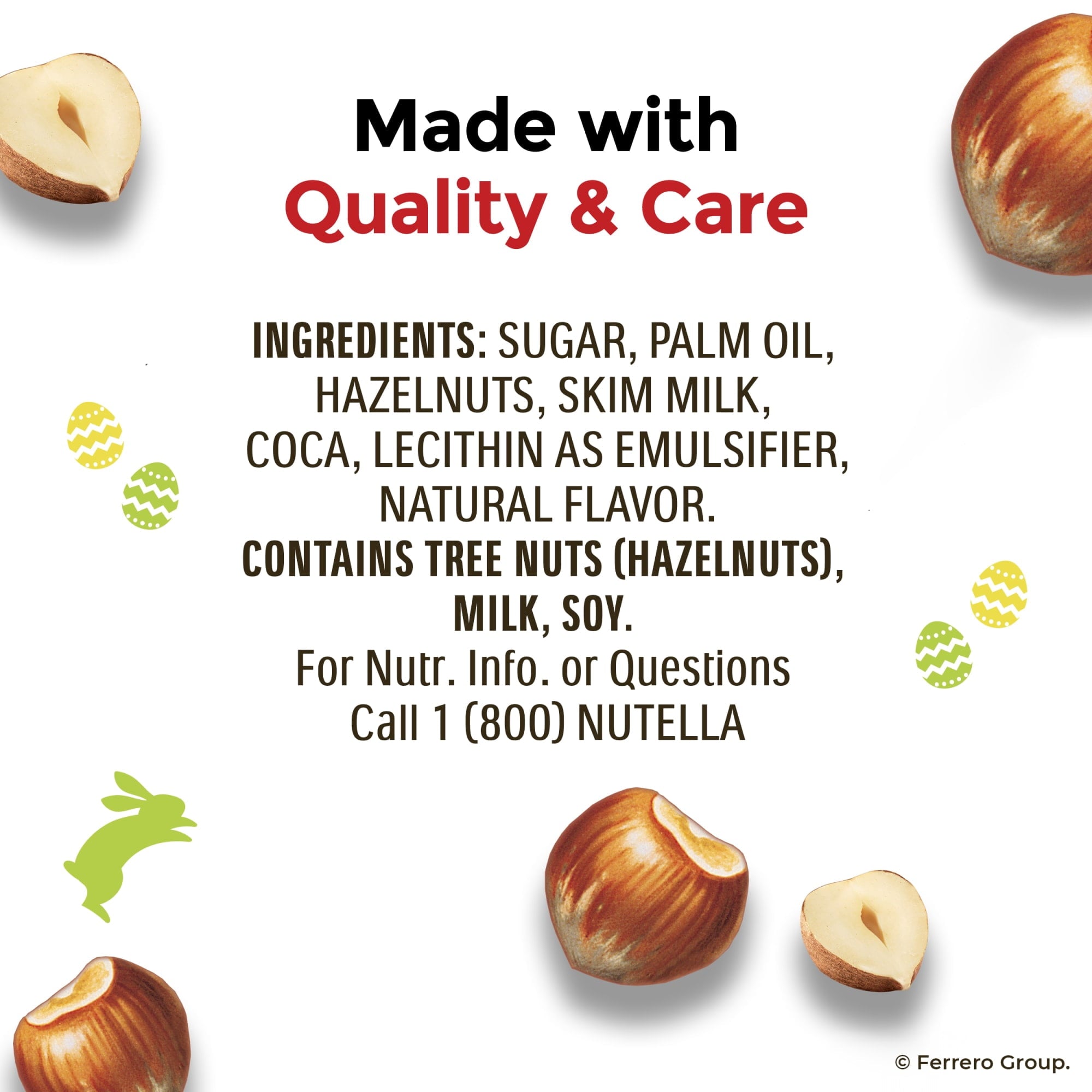 Nutella Hazelnut Spread, Perfect For Easter Baskets, Gifting and Celebrations, 1.05 oz Jar, Easter Basket Essential