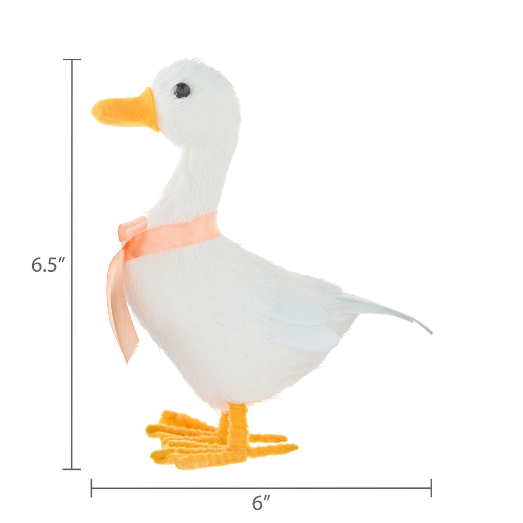 Duck Tabletop Decoration, White and Peach, 6.5", Easter by Way To Celebrate