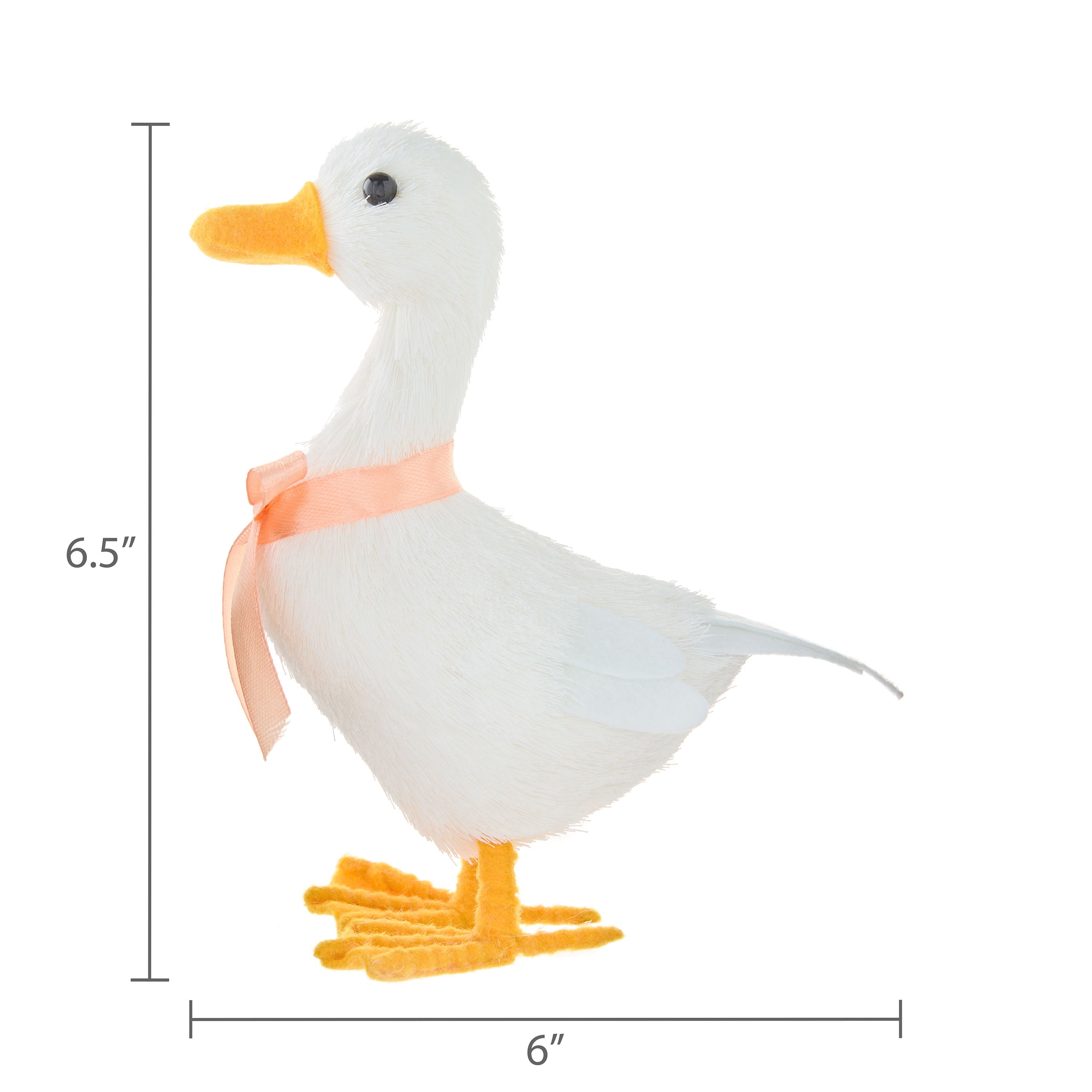 Duck Tabletop Decoration, White and Peach, 6.5", Easter by Way To Celebrate