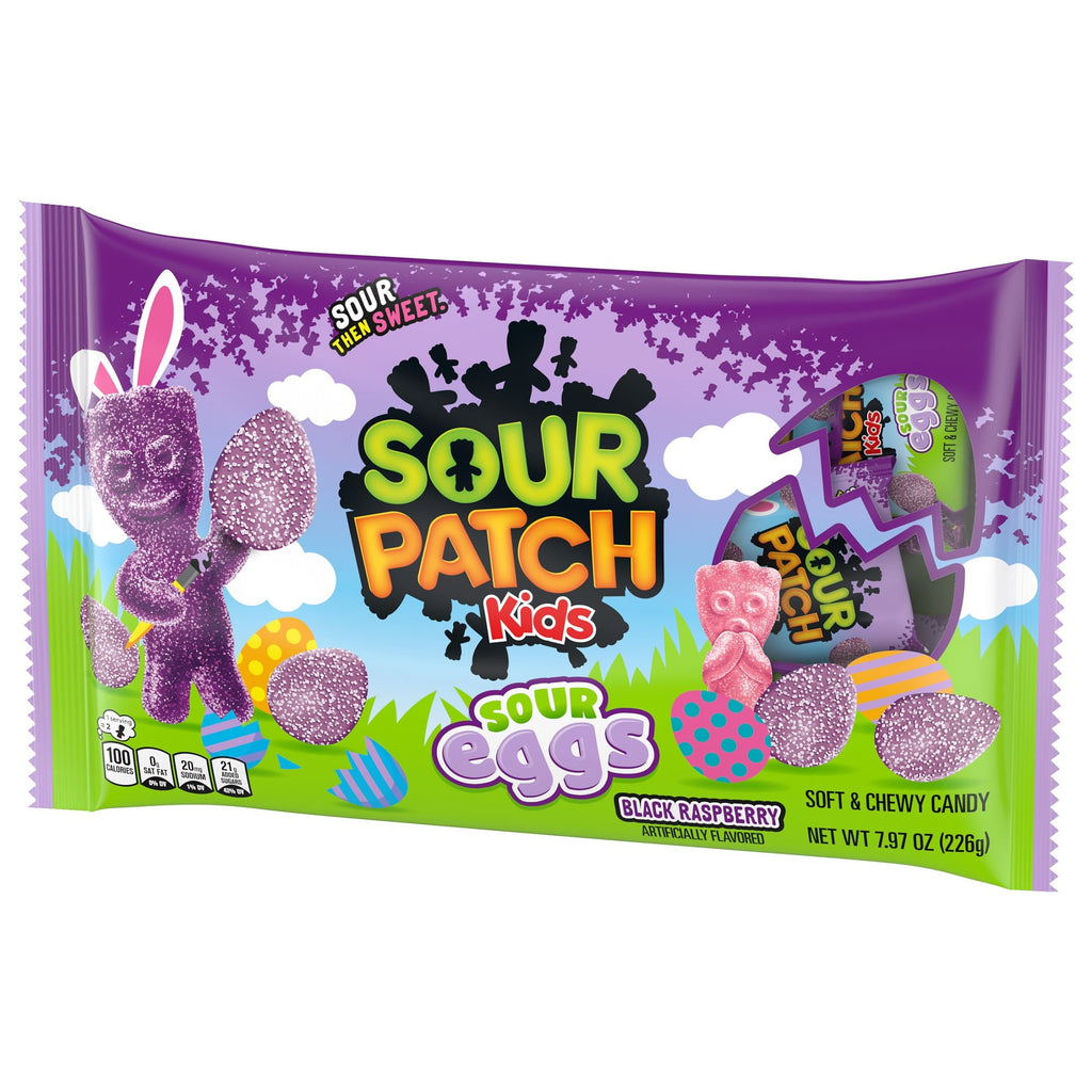SOUR PATCH KIDS Sour Eggs Soft & Chewy Easter Candy, 18 Snack Packs