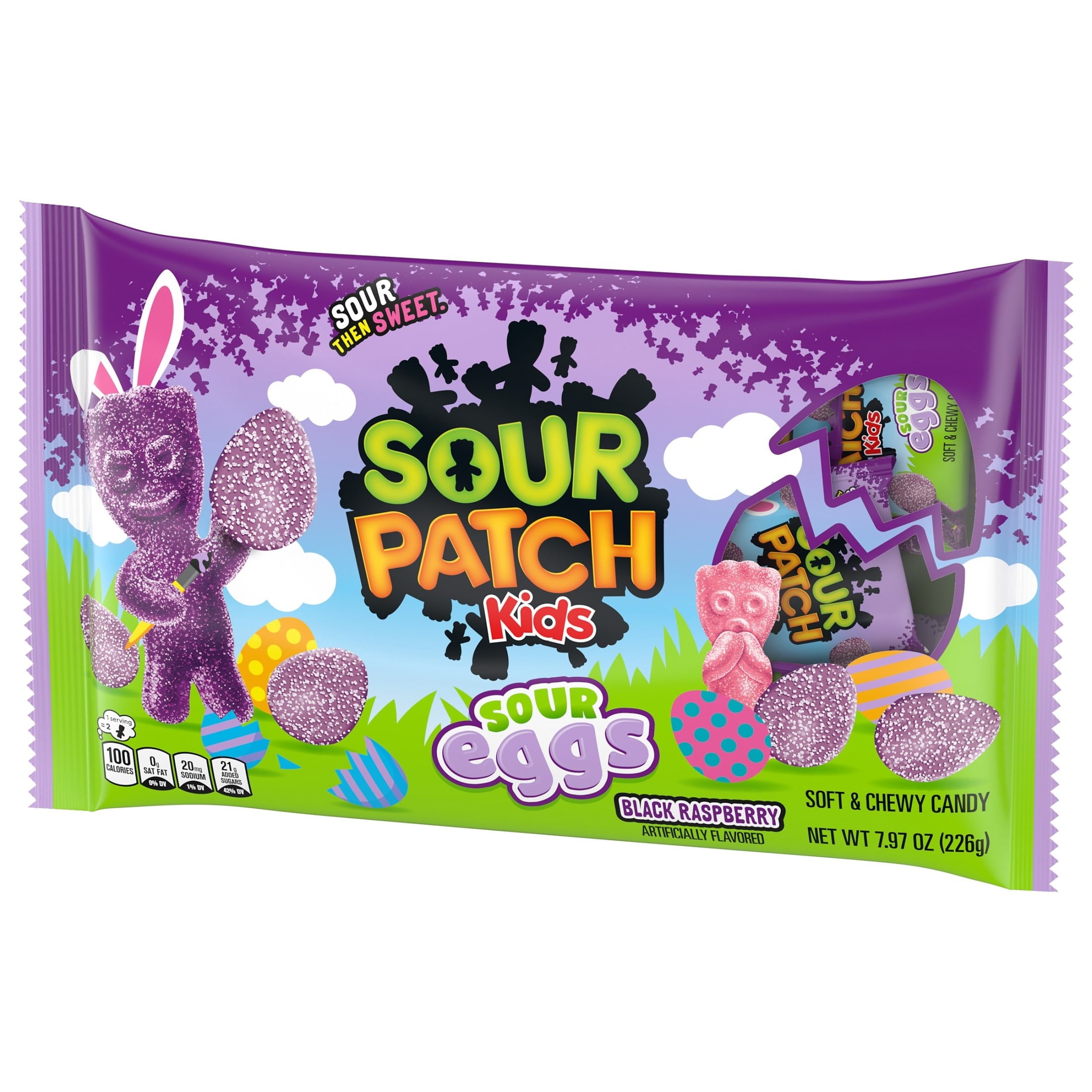 SOUR PATCH KIDS Sour Eggs Soft & Chewy Easter Candy, 18 Snack Packs