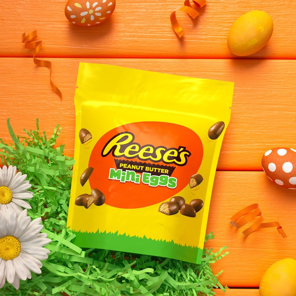 REESE'S Unwrapped Chocolate Peanut Butter Creme Mini Eggs, Easter Candy Bag, 7.6 oz