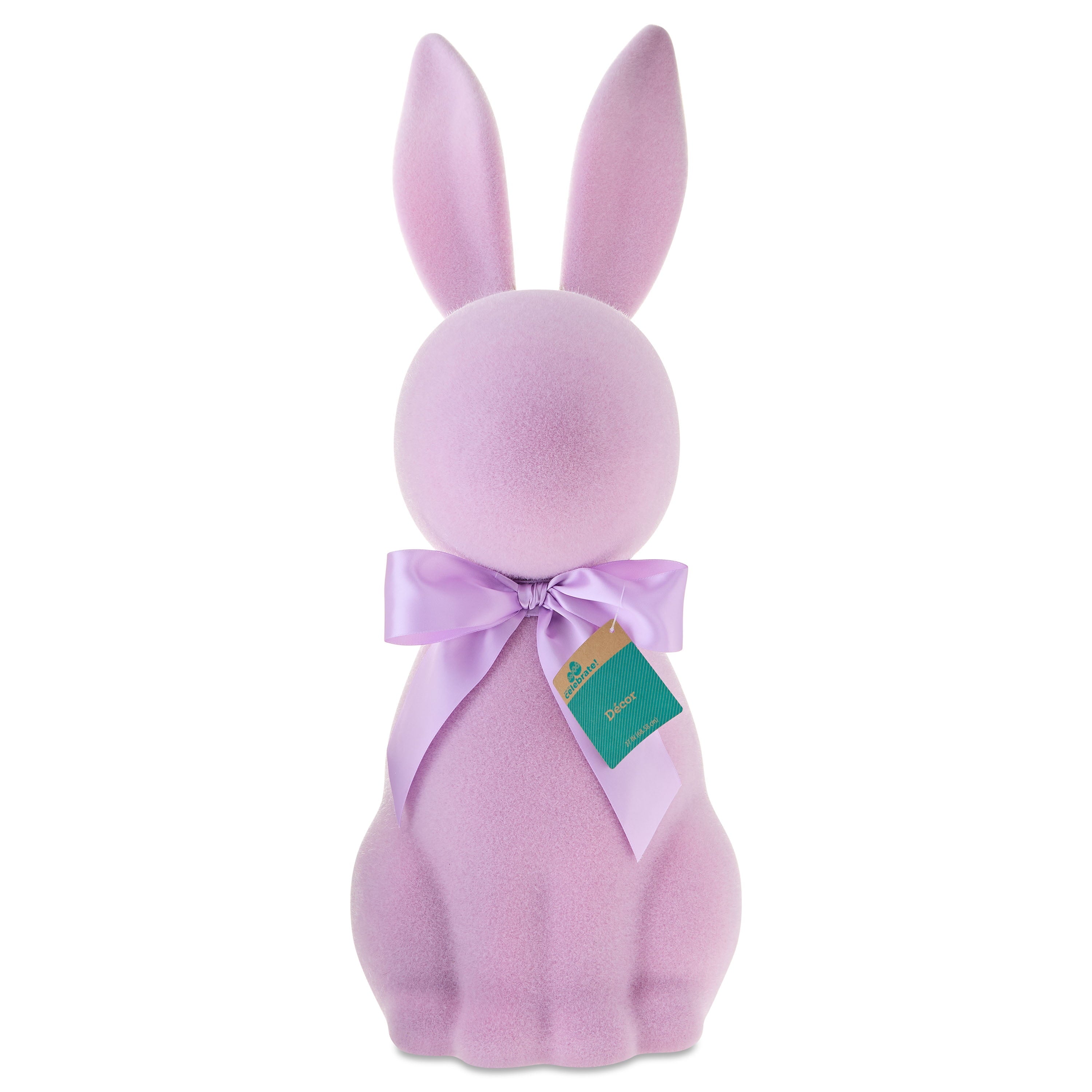 Flocked Bunny Tabletop Decoration, Purple, 27", Easter by Way To Celebrate